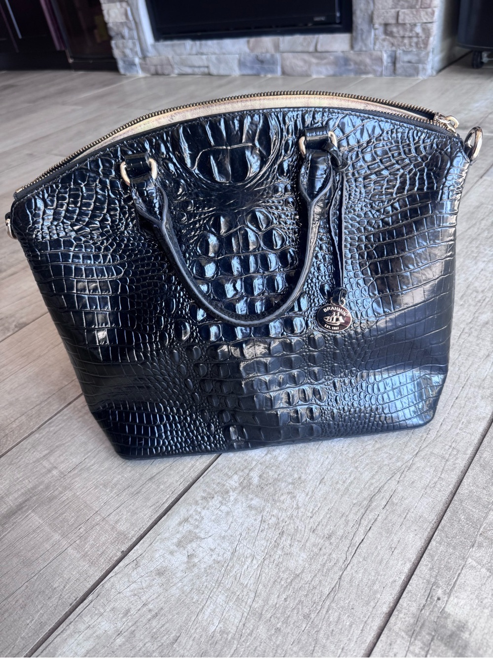 Brahmin Black Large Duxbury Satchel